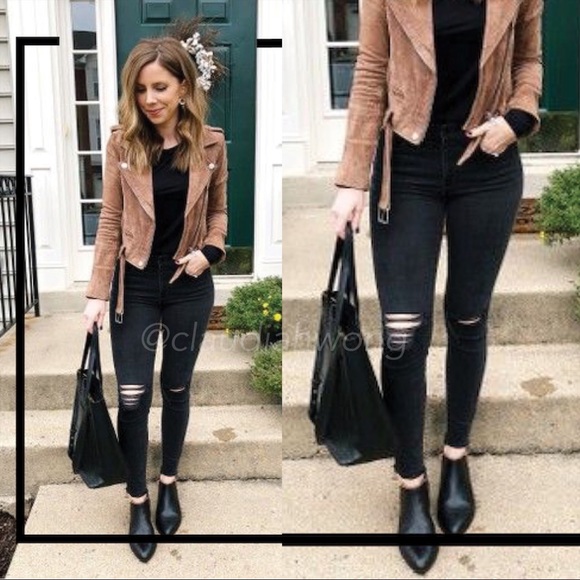 MADEWELL Tall 9” High Rise Distressed Skinny Jeans in Black Sea - Picture 1 of 12